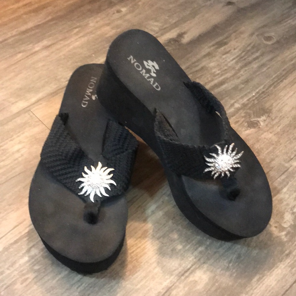 Nomad Rhinestone embellished flip-flops